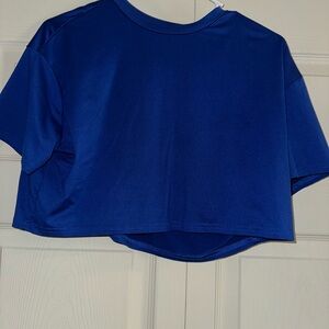 SHEIN Blue Crop Top